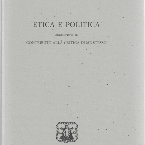 ETICA E POLITICA-Benedetto Croce